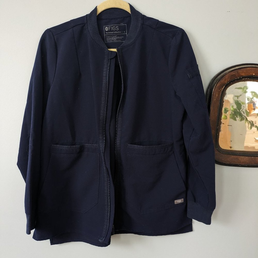 Figs navy scrub jacket